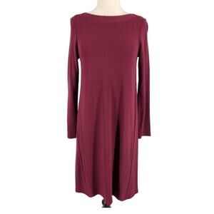 J Jill Wearever Collection Ribbed Sweater Dress Womens Size XS Red